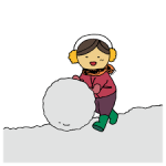 【雪の玉を作ろう！】
