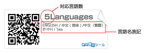 QR翻訳シール