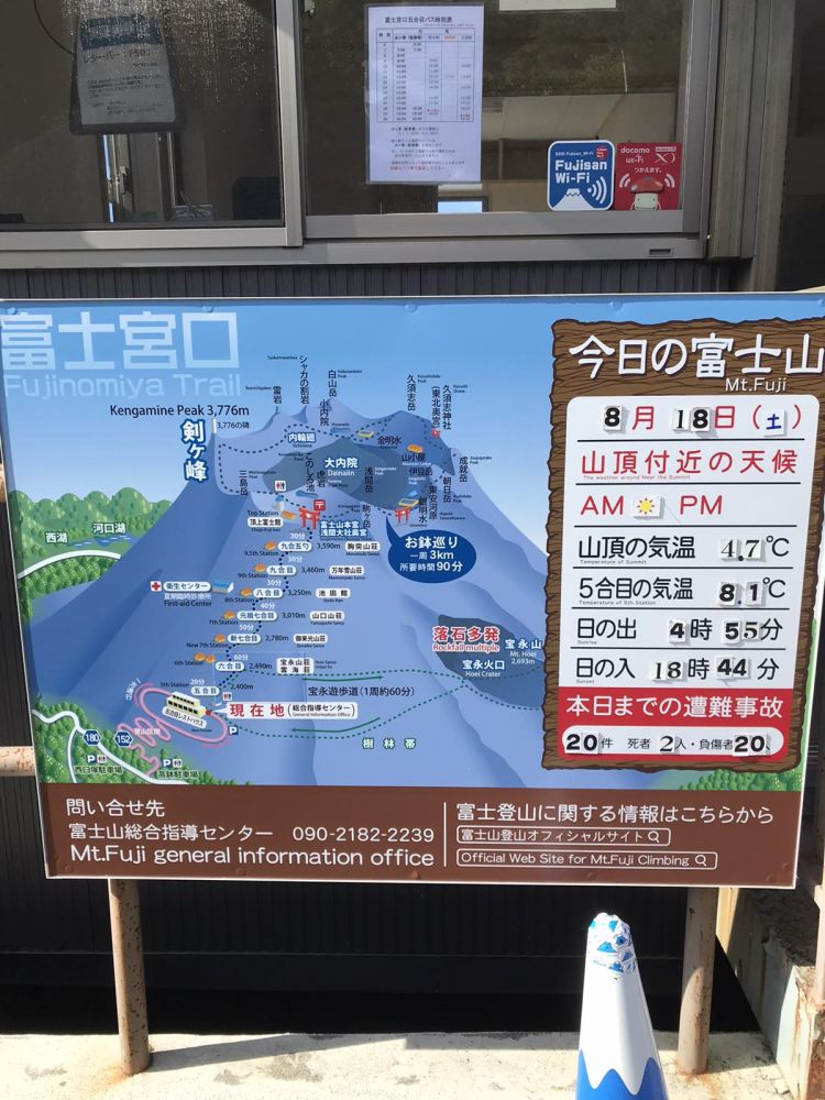 登山口今日の富士山