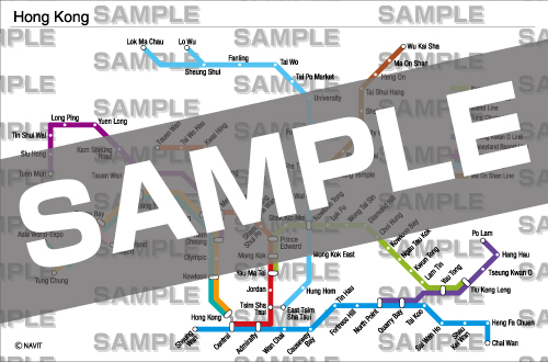 ナビット オンラインショップ 香港 地下鉄路線図a5サイズ 手帳やクリアファイルに入れて日常使いに最適 750px