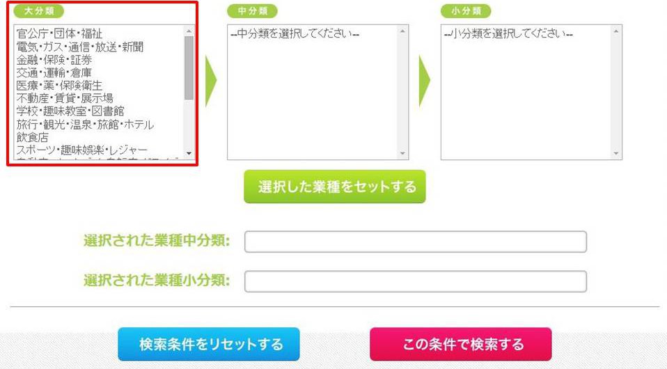 業種別の企業検索サービス「法人電話帳データ」